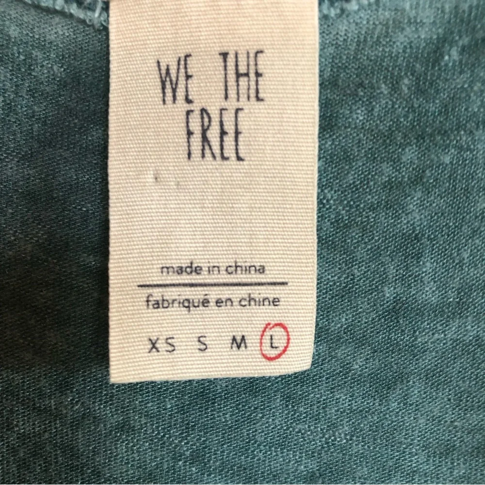 Free People We The Free Drapey Open Back Tank Top Large Blue - Picture 3 of 3